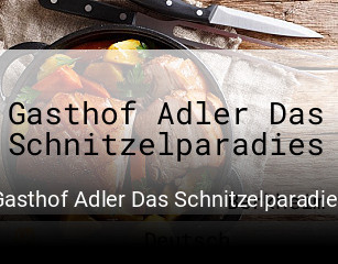 Gasthof Adler Das Schnitzelparadies