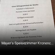 Mayer's Speisezimmer Kronencatering