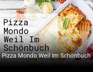 Pizza Mondo Weil Im Schönbuch