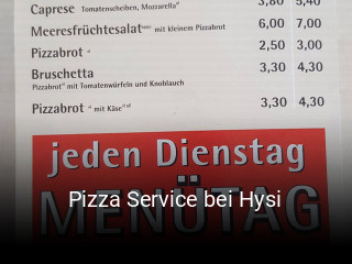 Pizza Service bei Hysi