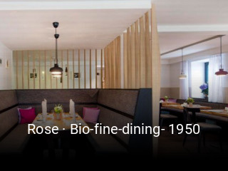 Rose · Bio-fine-dining- 1950